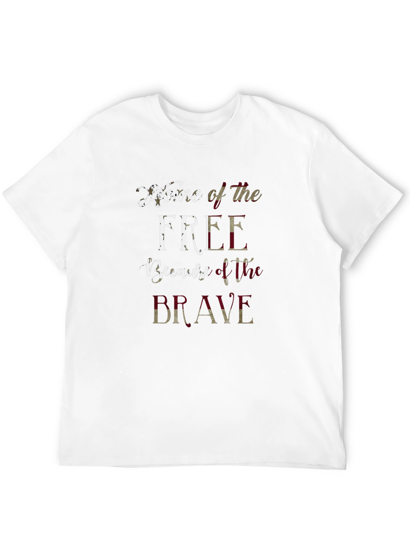 Home of the Free T-Shirt Patriotic Design
