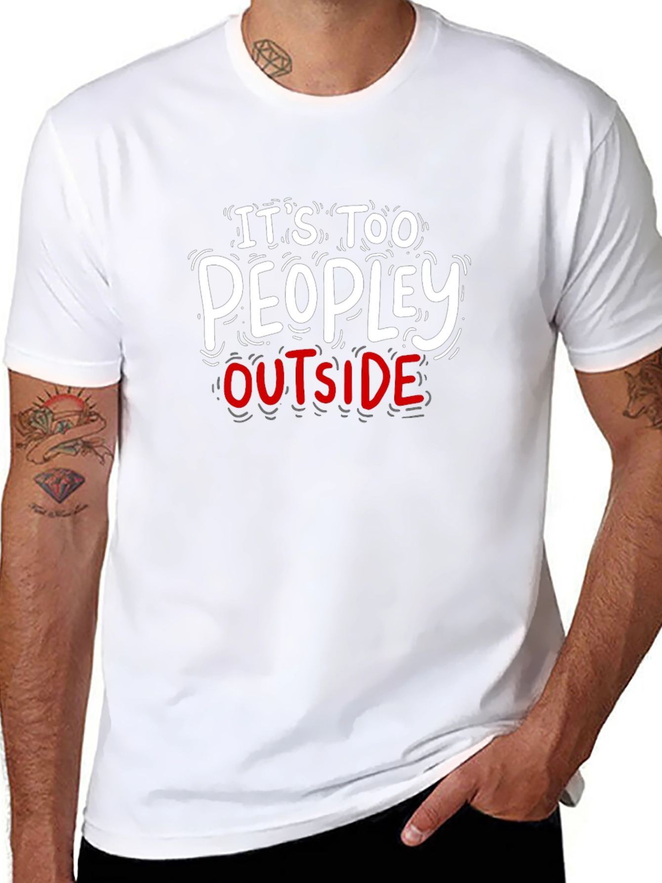 Its Too Peopley Outside Graphic Tee