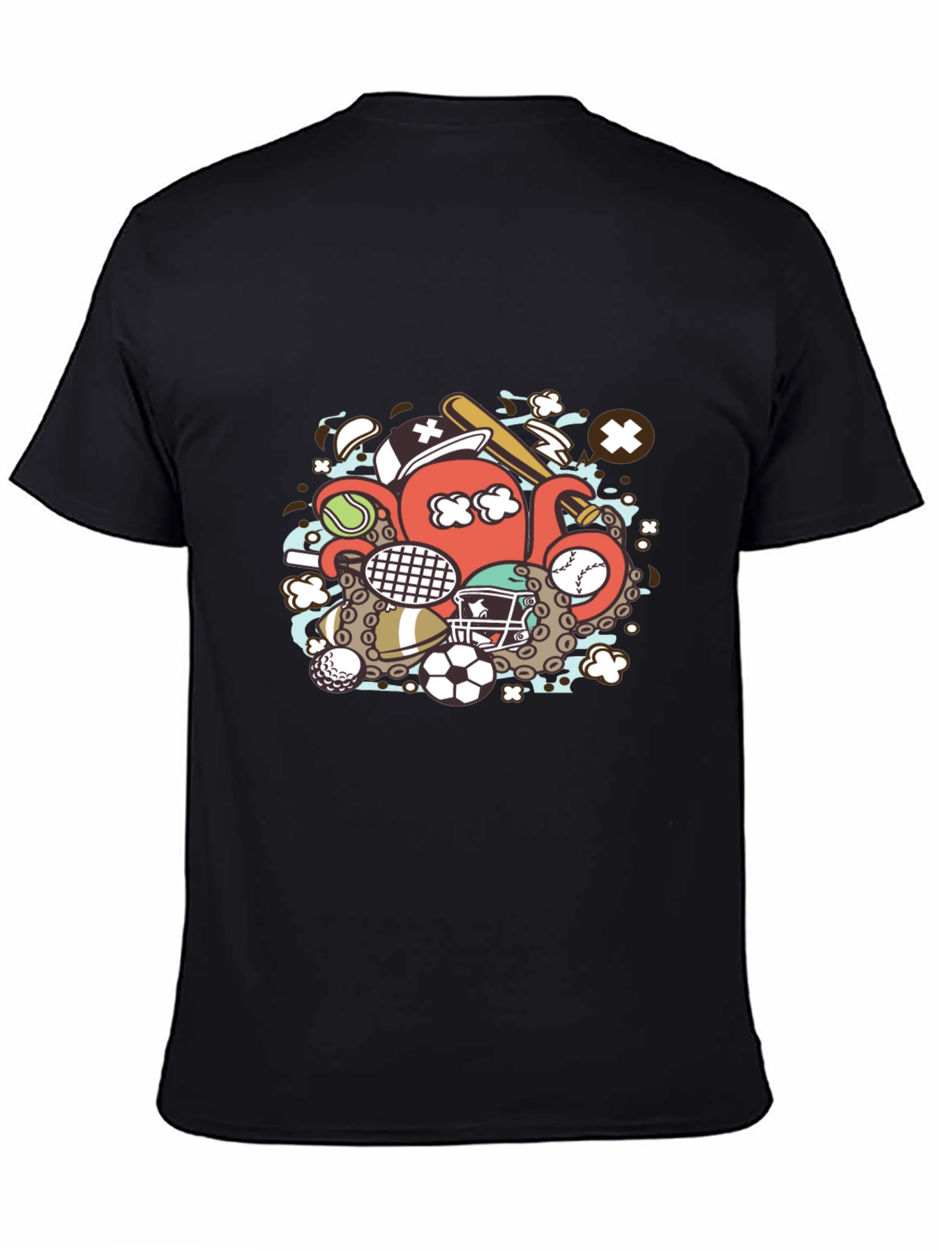 Sports Octopus Graphic T-Shirt