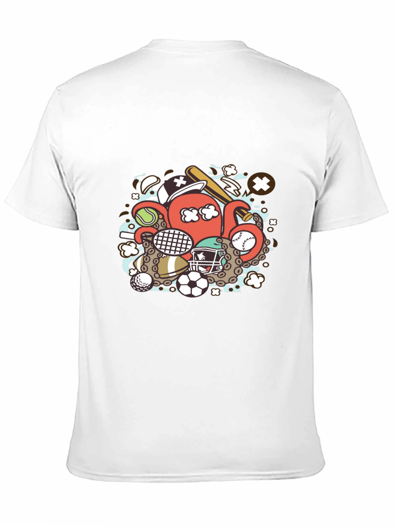 Sports Octopus Graphic T-Shirt