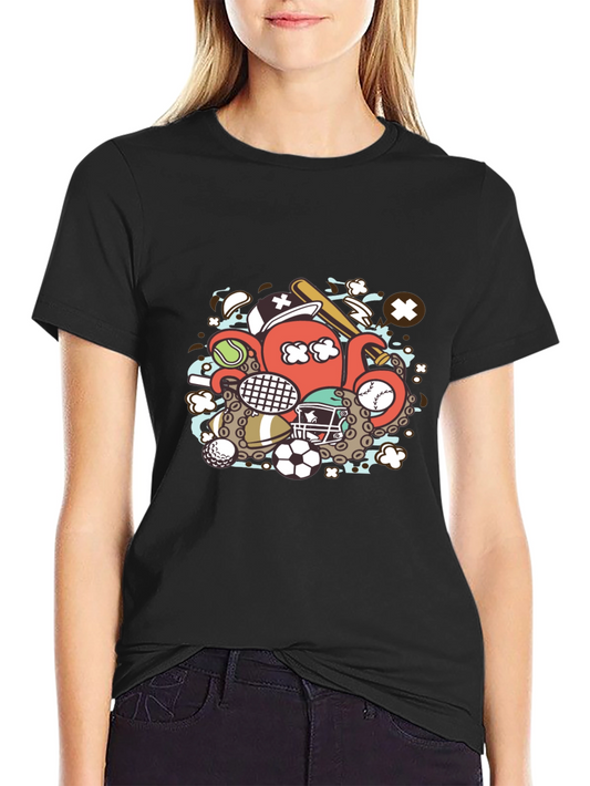 Sports Octopus Graphic T-Shirt