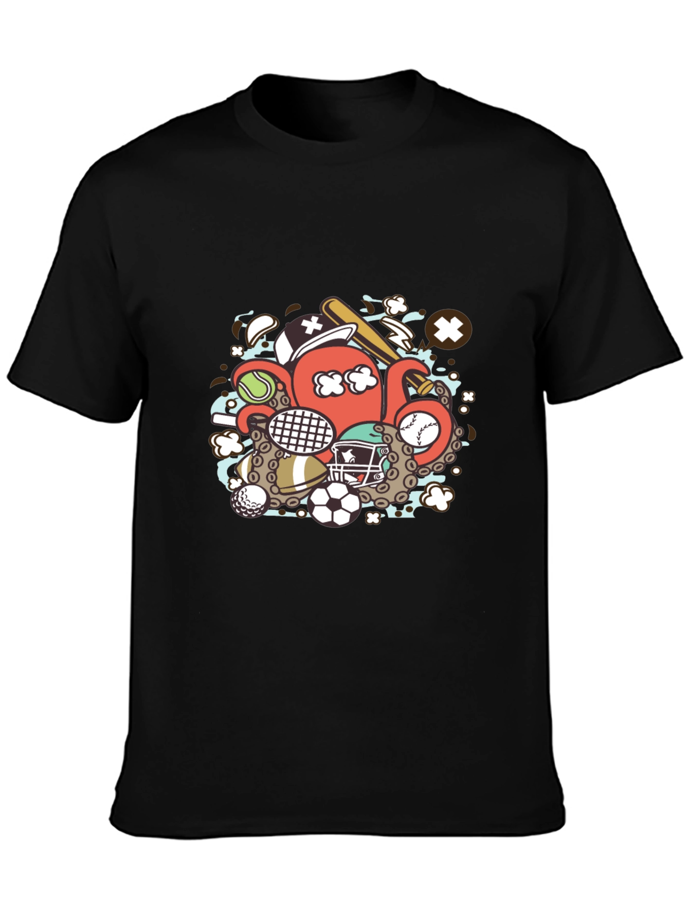 Sports Octopus Graphic T-Shirt