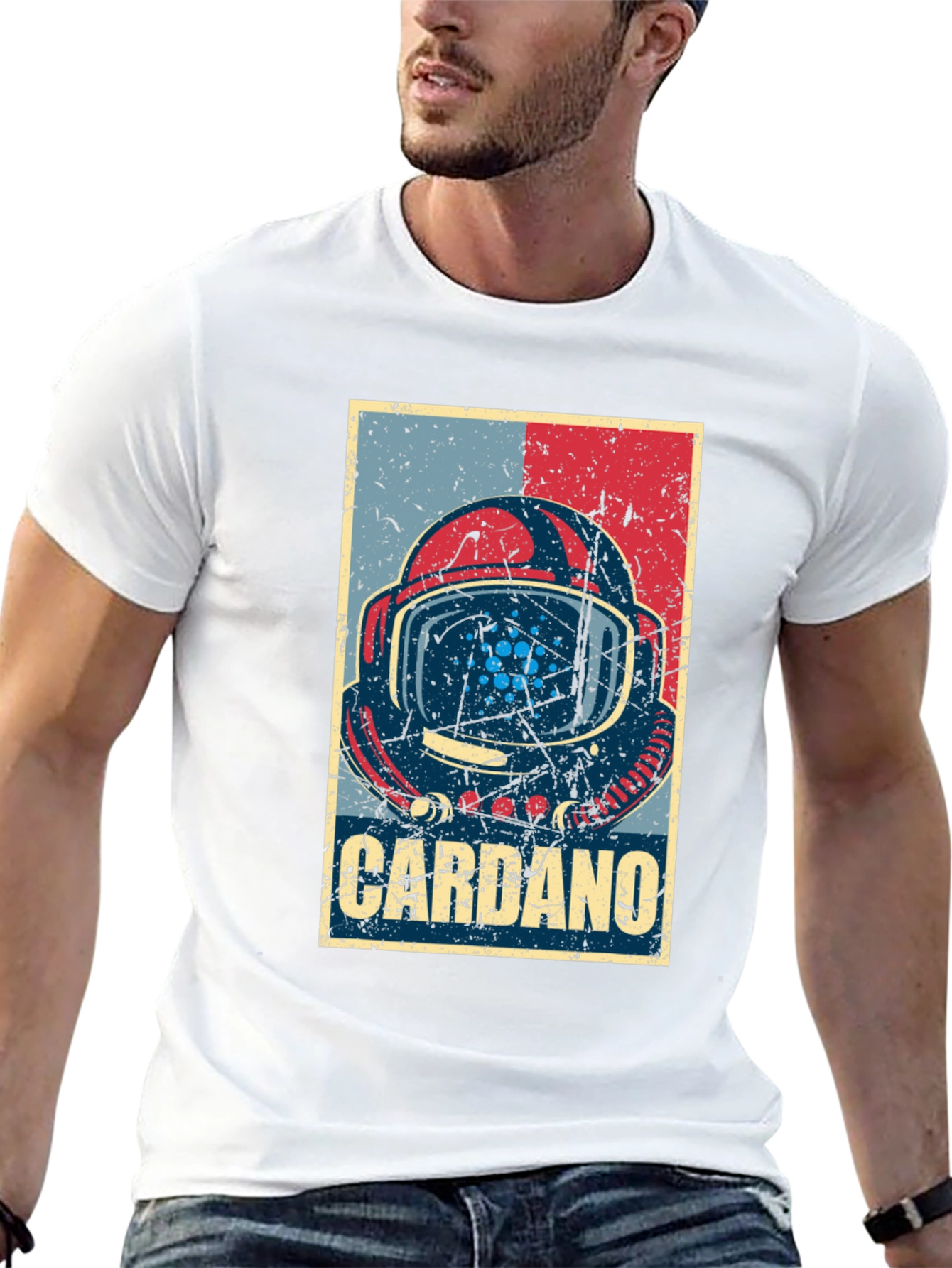 Cardano Crypto Astronaut Graphic T-Shirt
