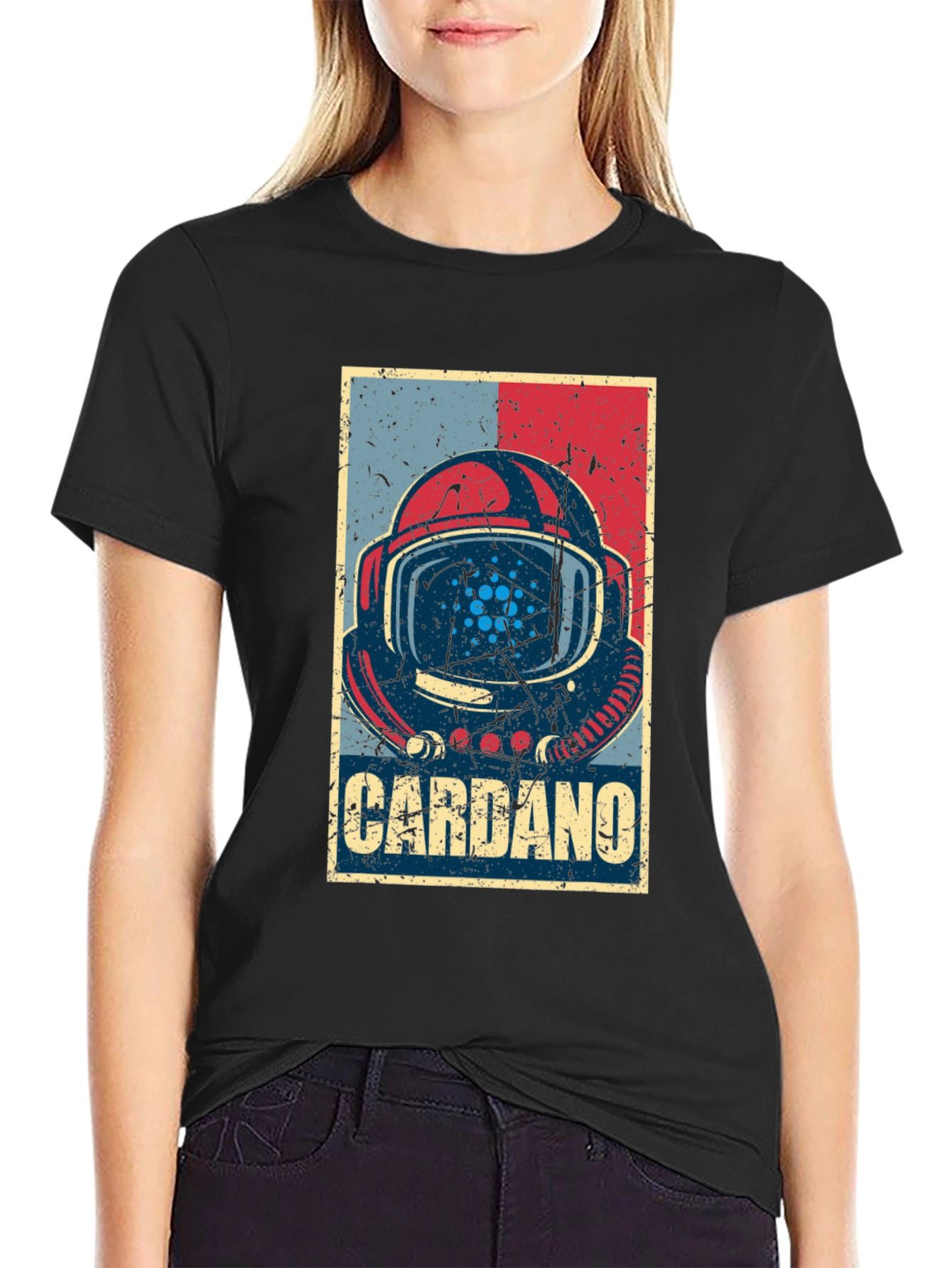 Cardano Crypto Astronaut Graphic T-Shirt