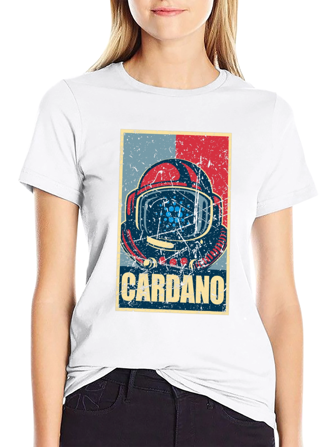 Cardano Crypto Astronaut Graphic T-Shirt