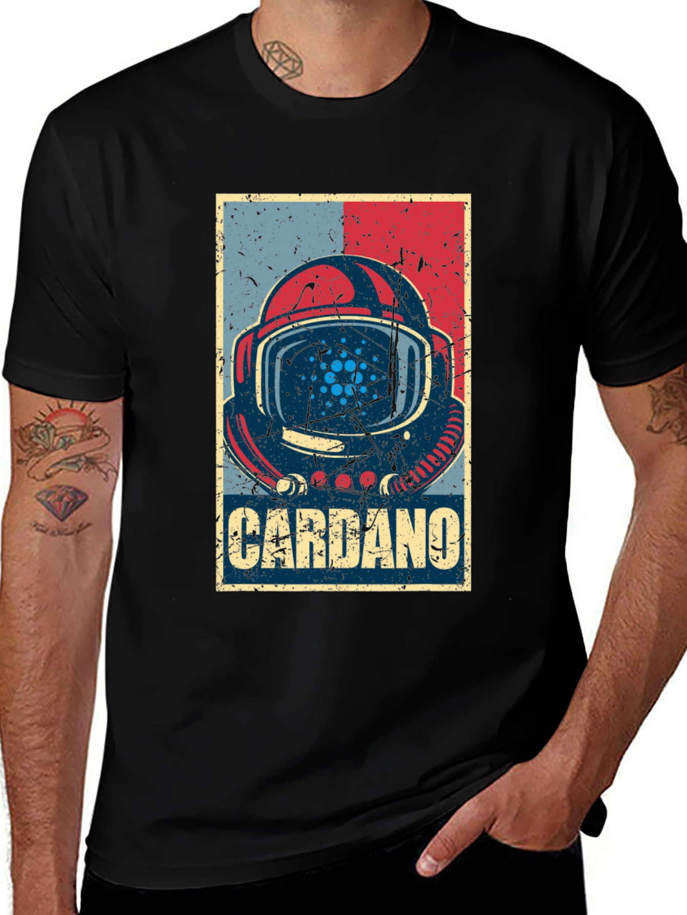 Cardano Crypto Astronaut Graphic T-Shirt