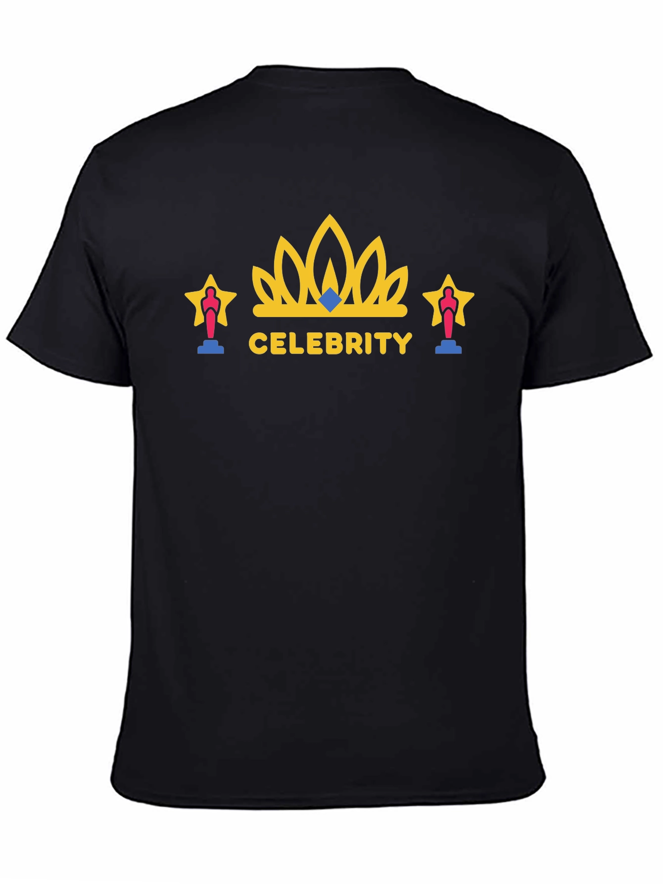 Celebrity Graphic T-Shirt - Black Crew Neck Tee