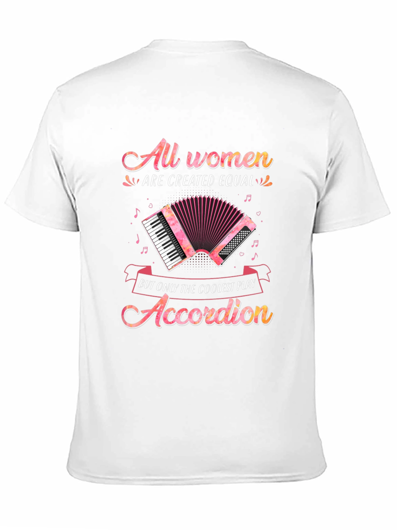 All Women Accordion Player Black T-Shirt