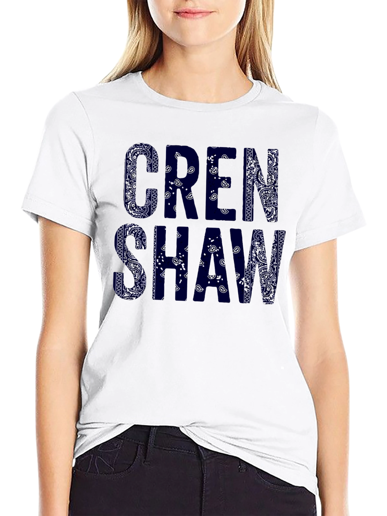 Crenshaw Bandana Print Graphic T-Shirt