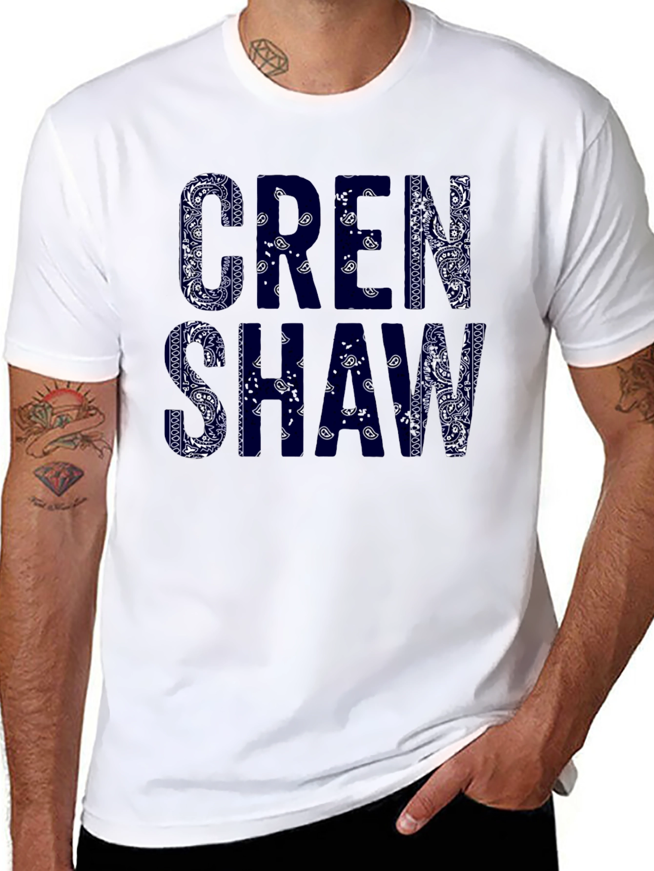 Crenshaw Bandana Print Graphic T-Shirt