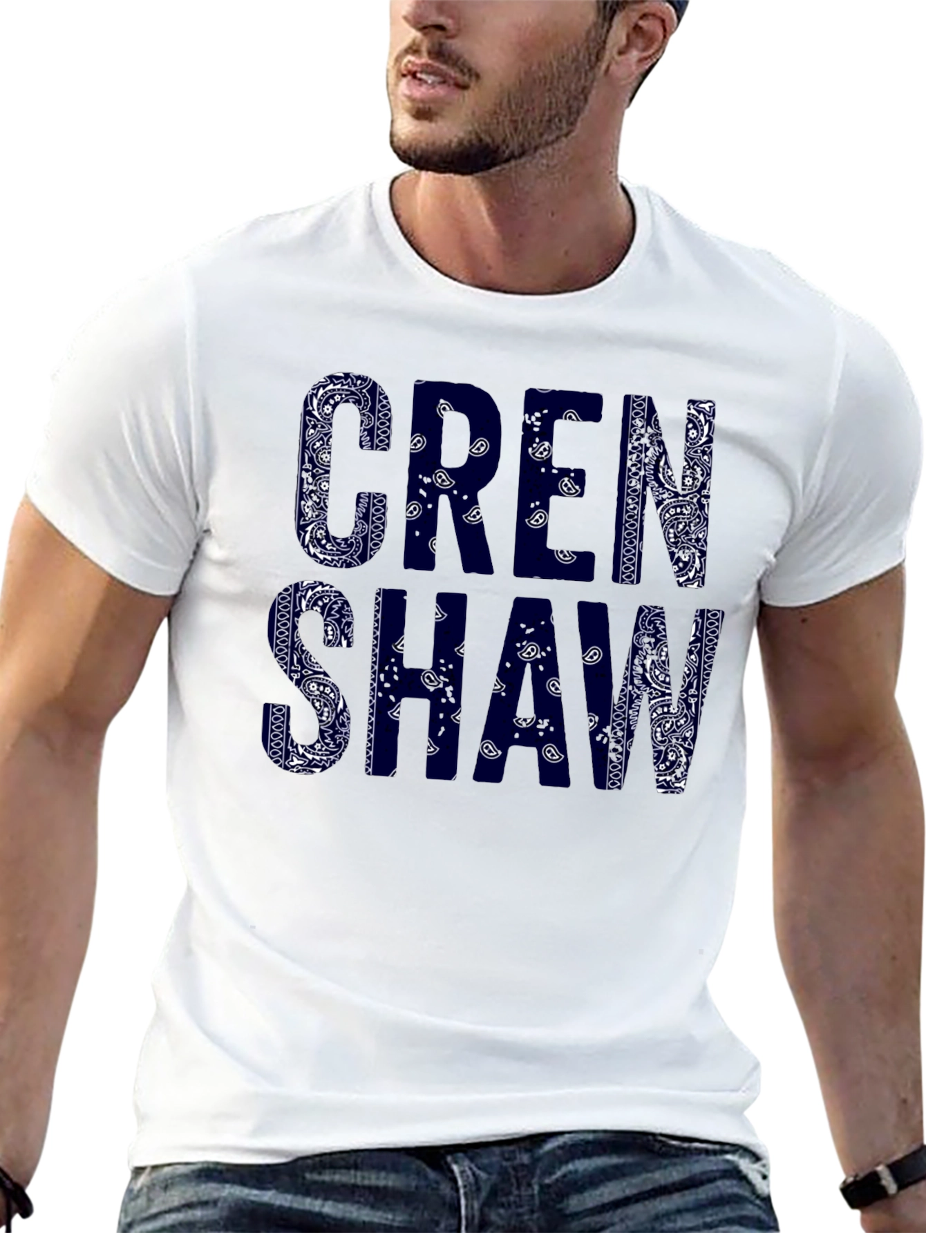 Crenshaw Bandana Print Graphic T-Shirt