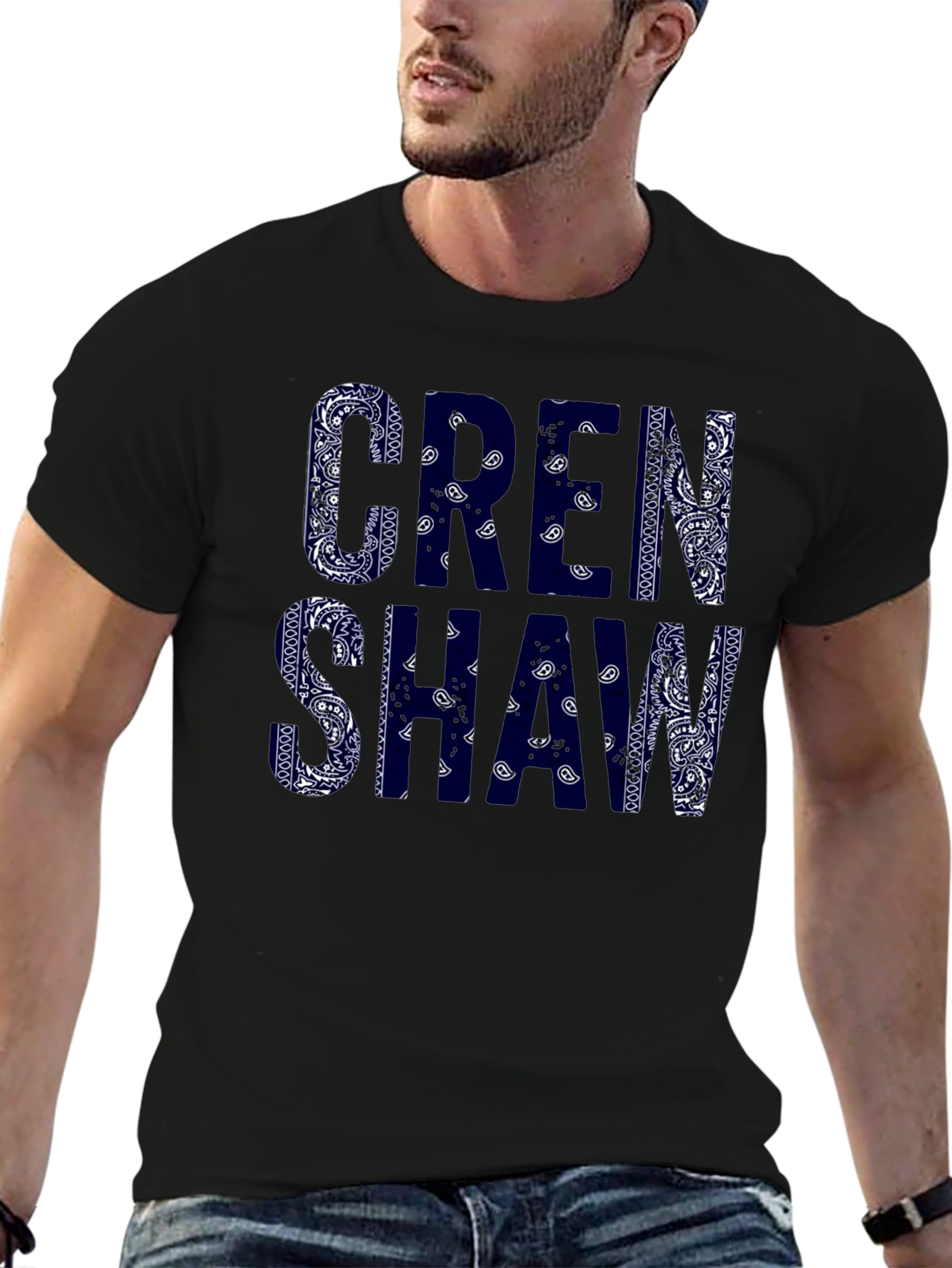 Crenshaw Bandana Print Graphic T-Shirt