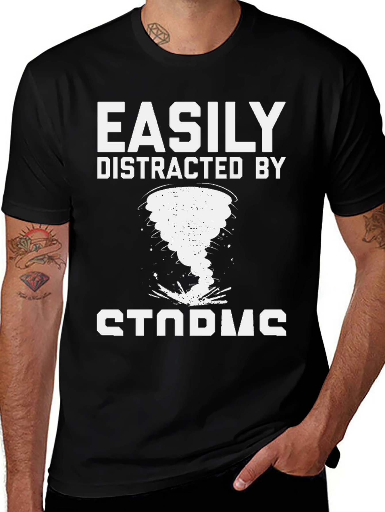 Easily Distracted By Storms Graphic T-Shirt
