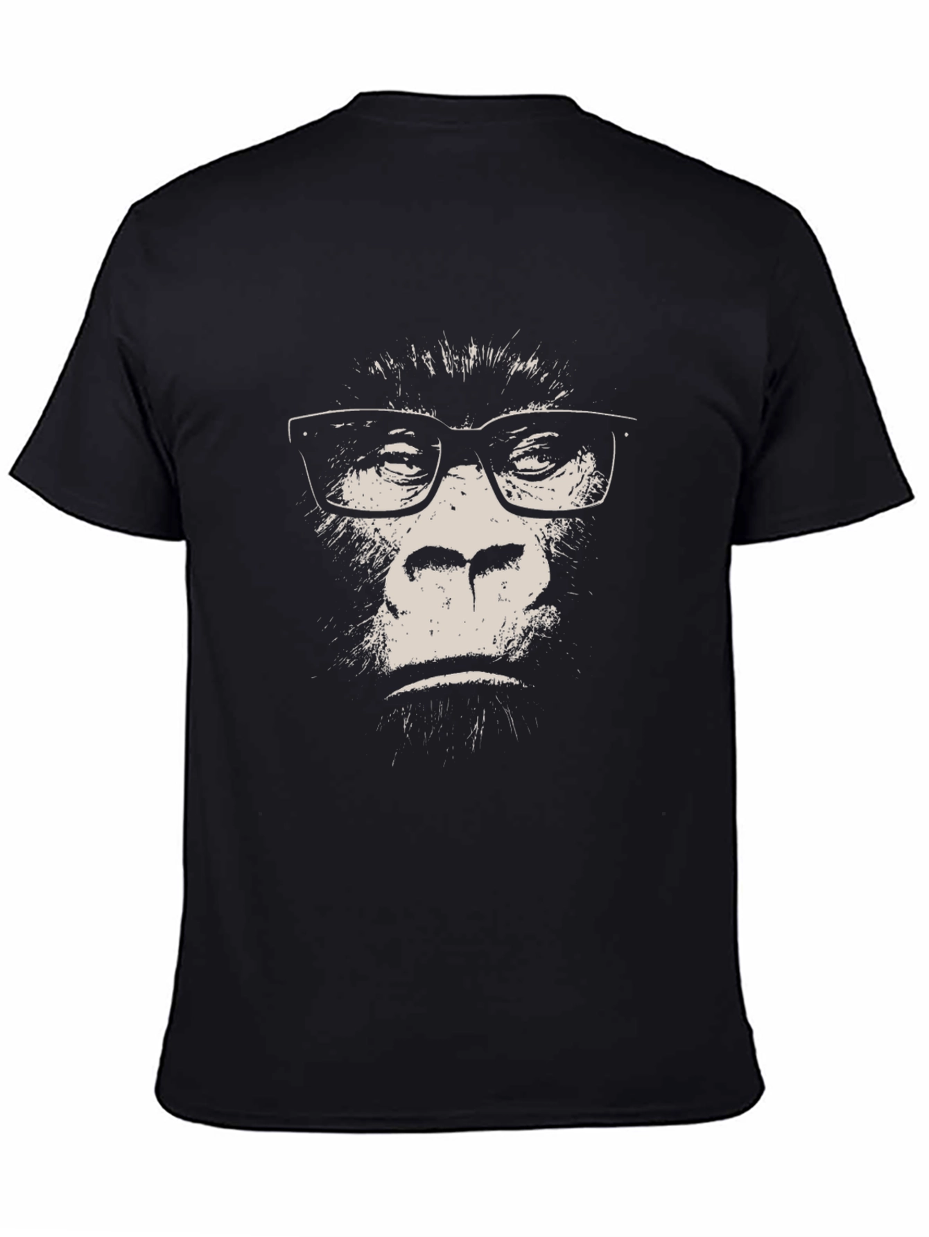 Gorilla with Glasses T-Shirt - Black