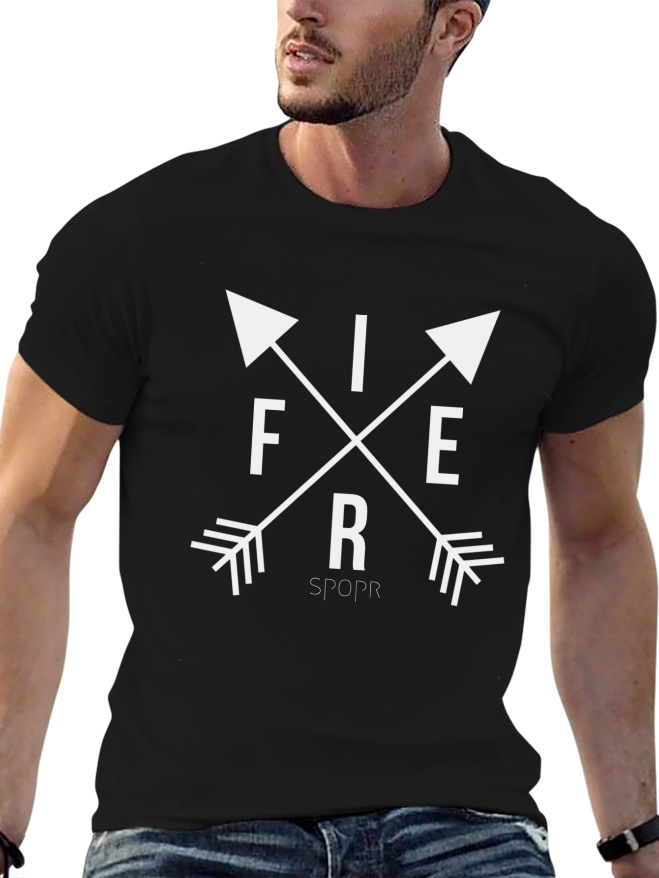 Fierce Arrow Graphic Black T-Shirt
