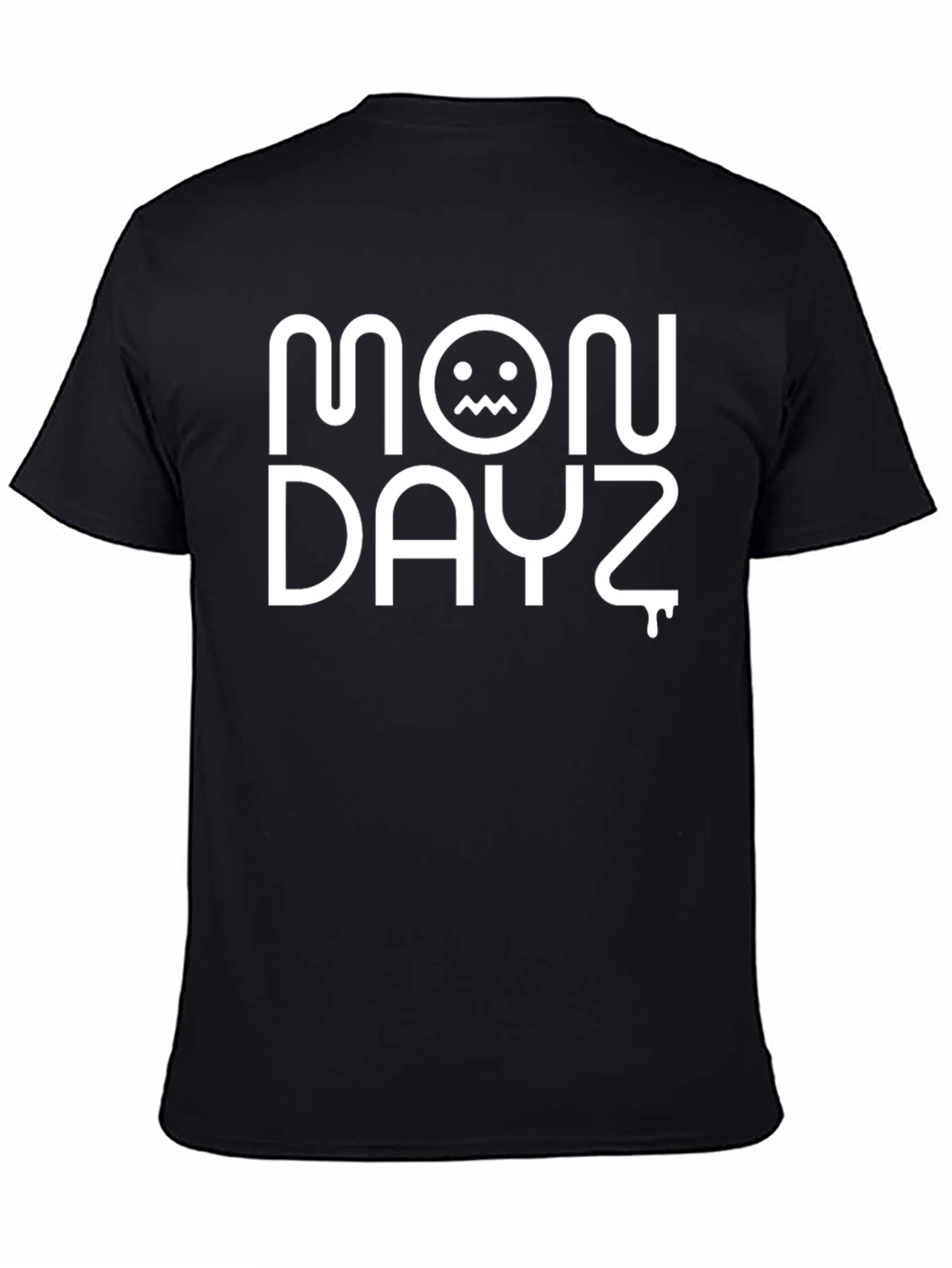 Mondayz Graphic Black T-Shirt Casual Wear