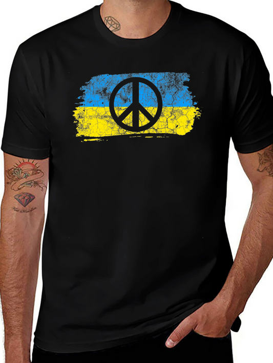 Ukraine Peace Sign Graphic Tee