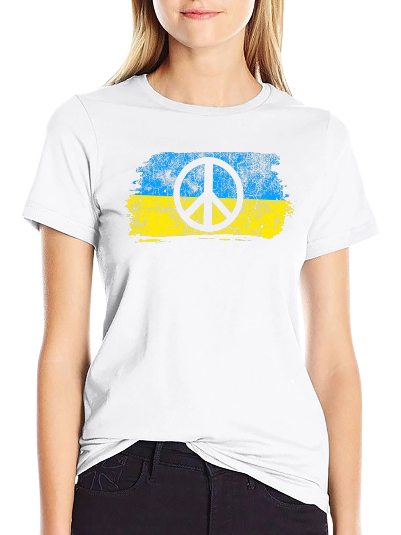 Ukraine Peace Sign Graphic Tee
