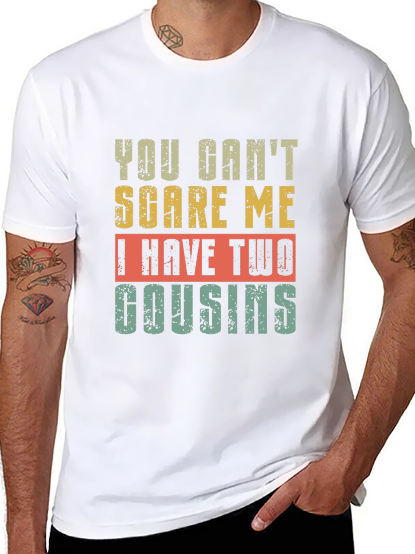 Funny Cousin T-Shirt - You Cant Scare Me!