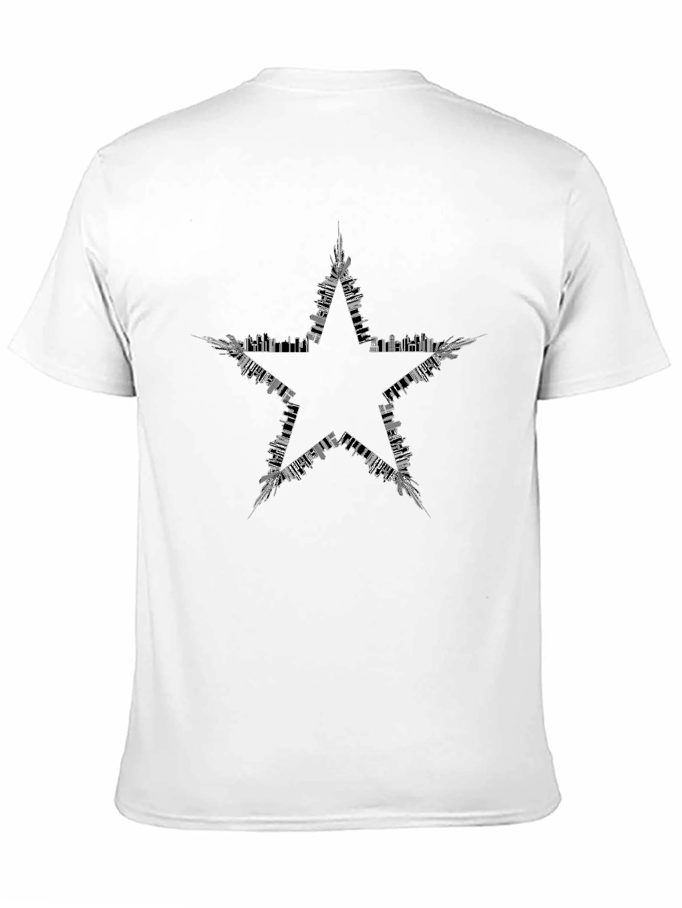Cityscape Star Graphic Tee - Black