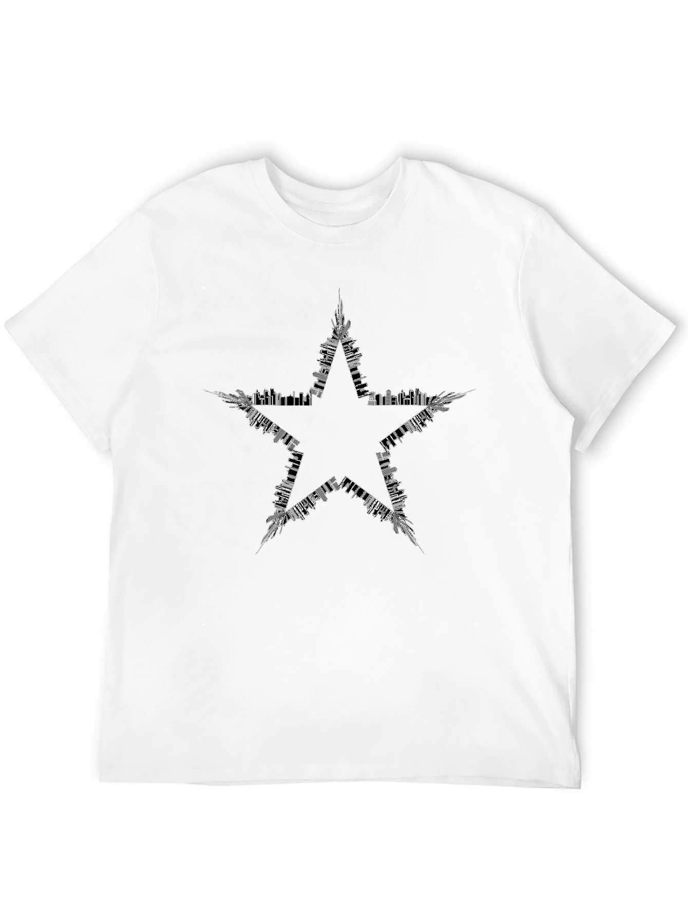 Cityscape Star Graphic Tee - Black