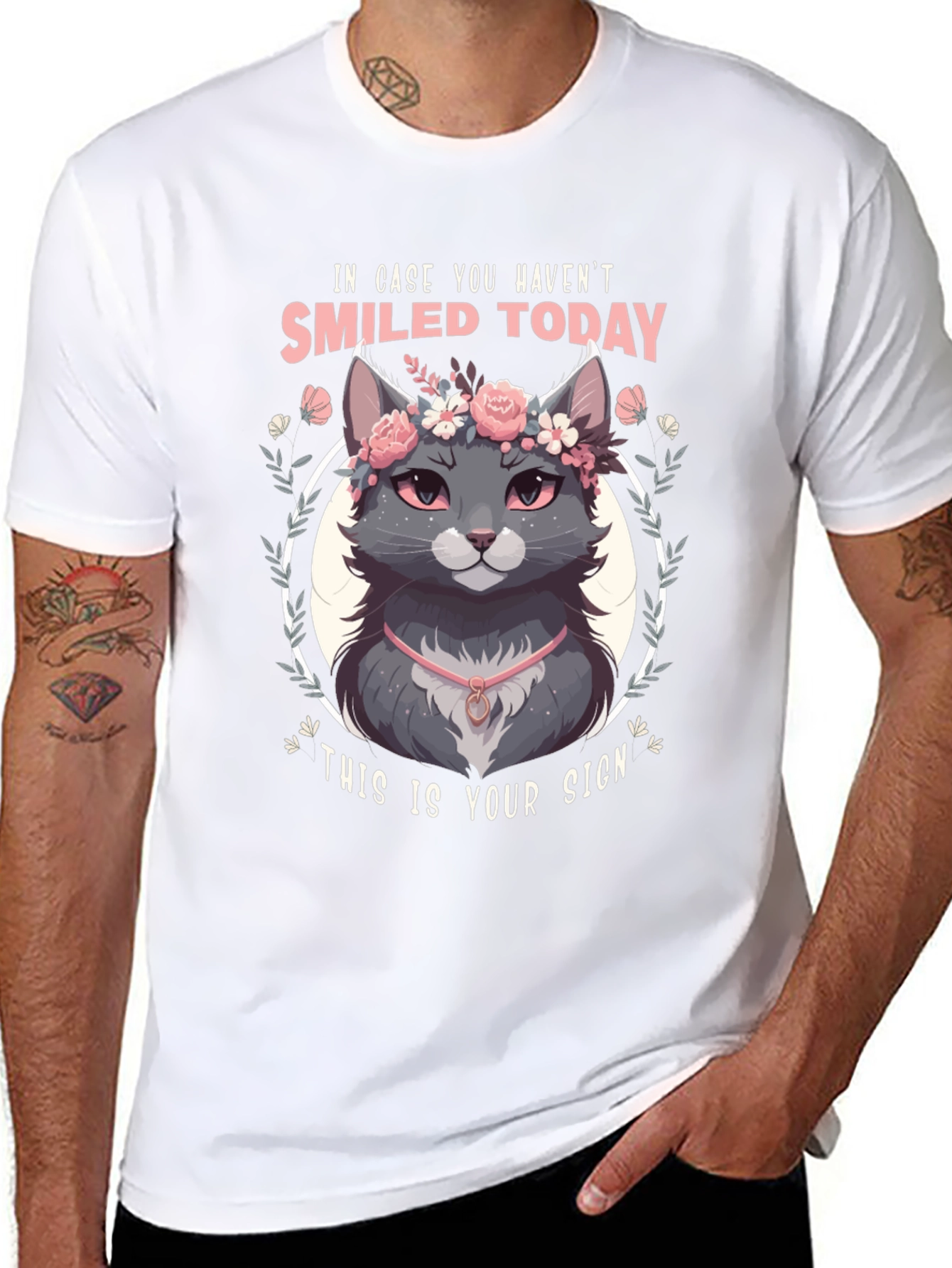 Smiled Today Cat T-Shirt - Soft & Stylish