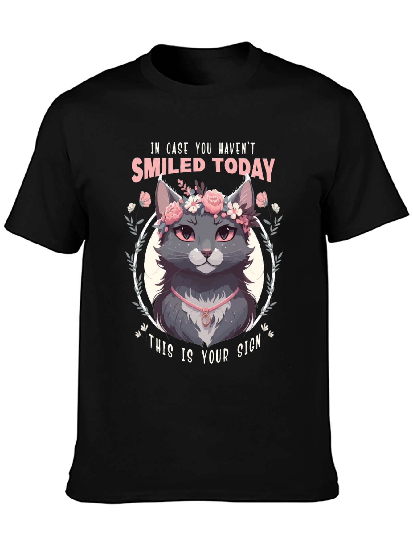 Smiled Today Cat T-Shirt - Soft & Stylish
