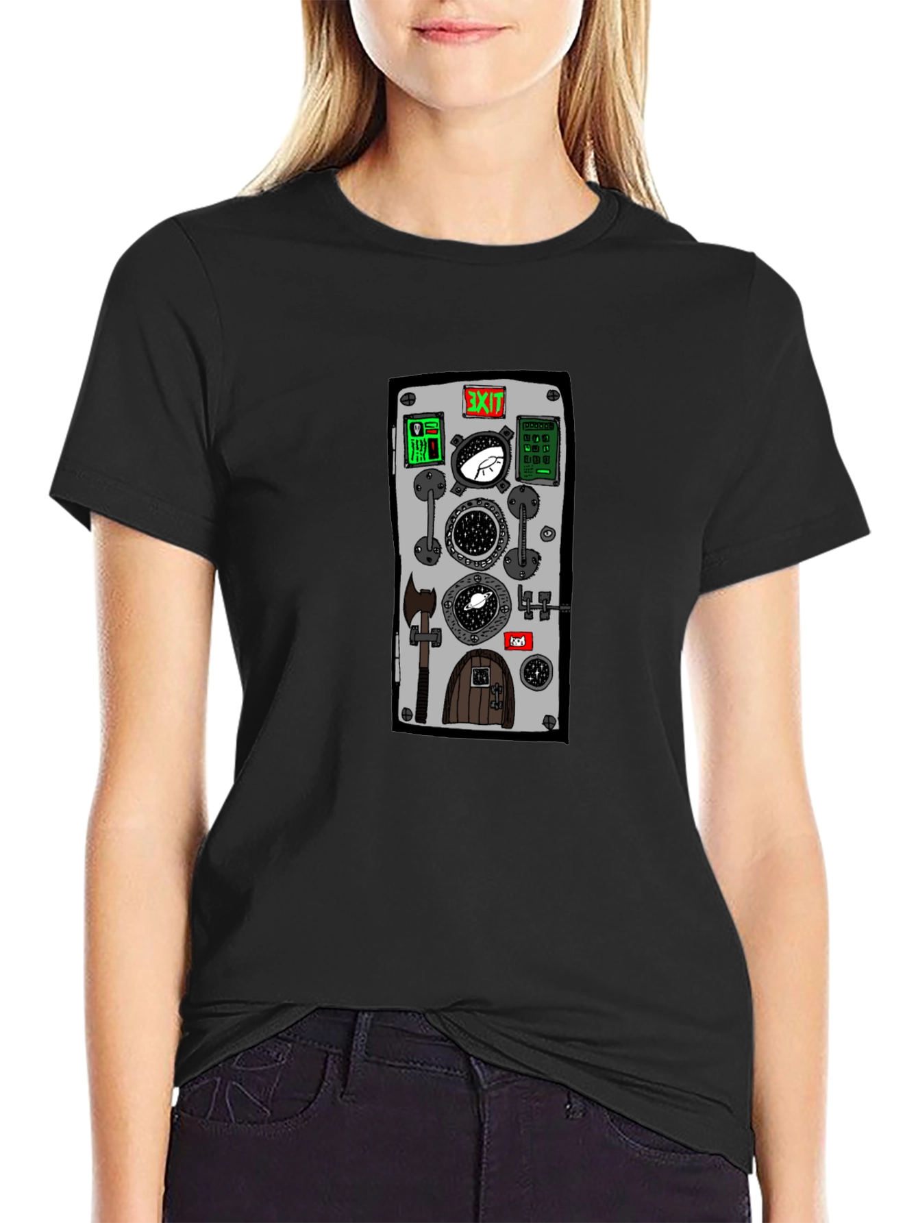 Unique Portal Door Graphic T-Shirt