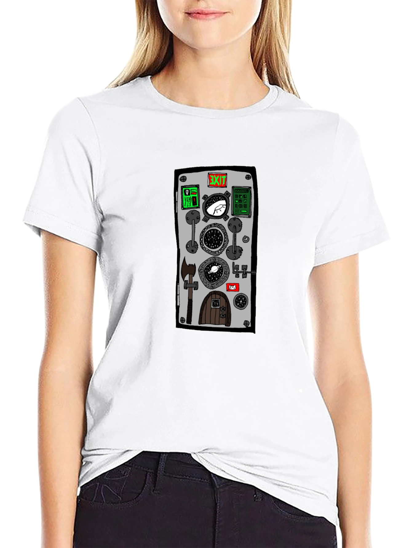 Unique Portal Door Graphic T-Shirt