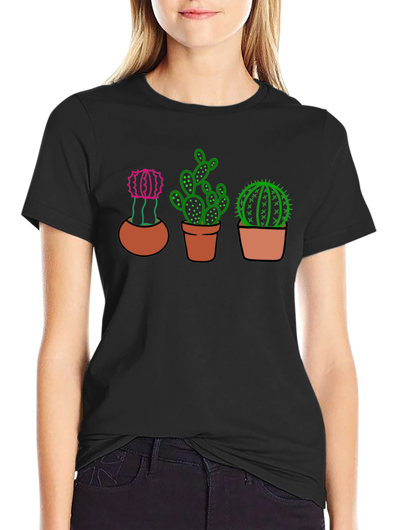 Cactus Graphic Print T-Shirt - Modern Tee