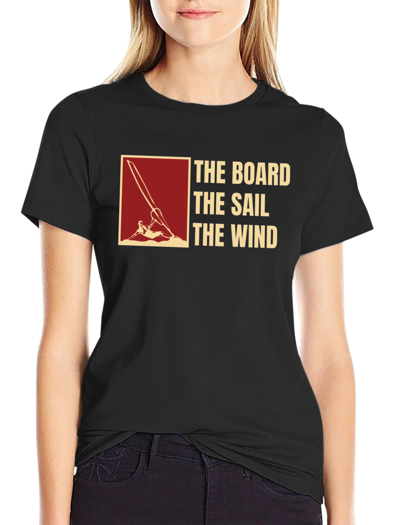 The Board The Sail The Wind Black T-Shirt