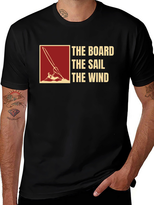 The Board The Sail The Wind Black T-Shirt