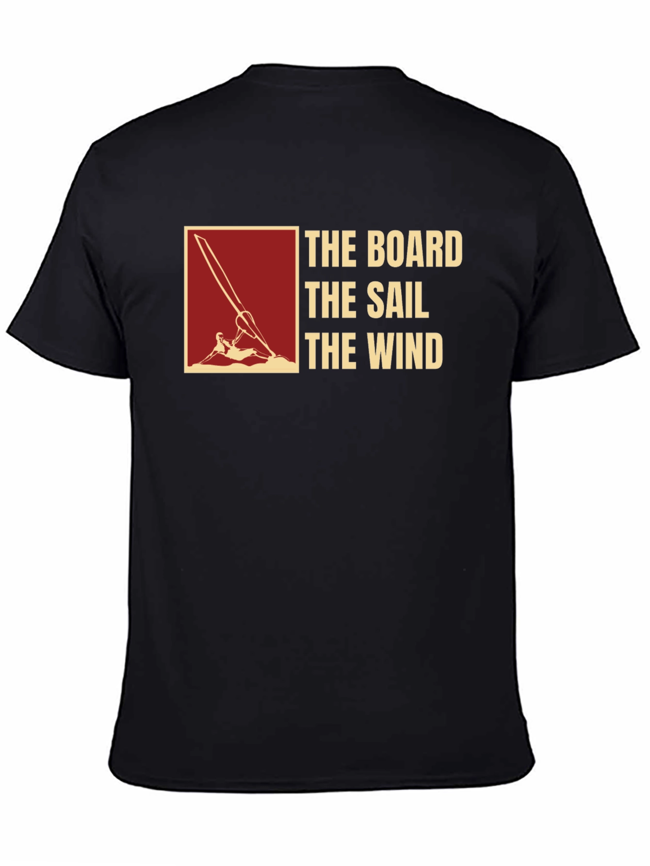 The Board The Sail The Wind Black T-Shirt