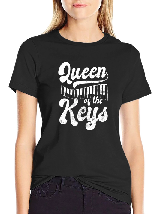 Queen of the Keys Black T-Shirt - Music Lover Tee
