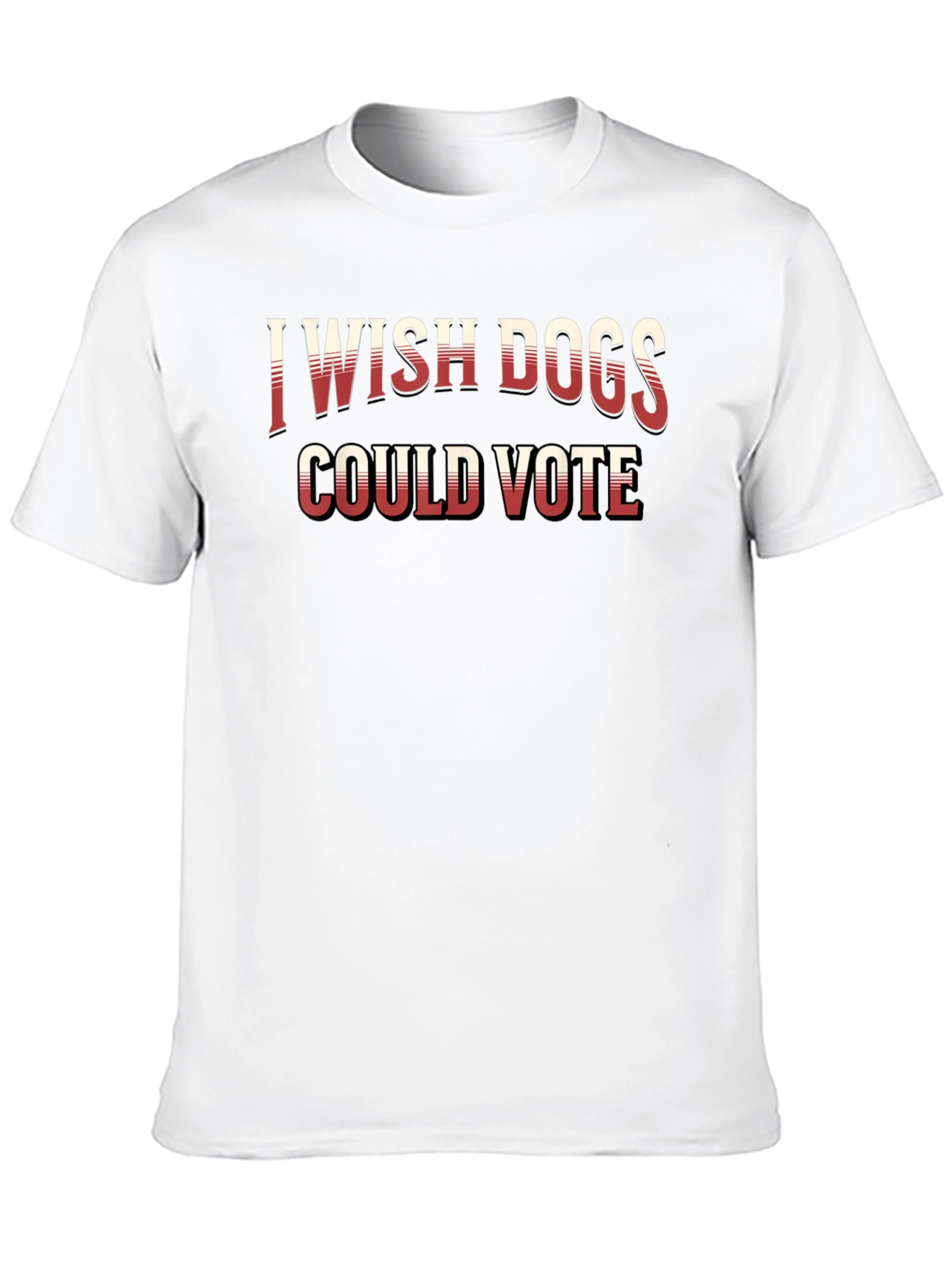 I Wish Dogs Could Vote Black Crew Neck T-Shirt