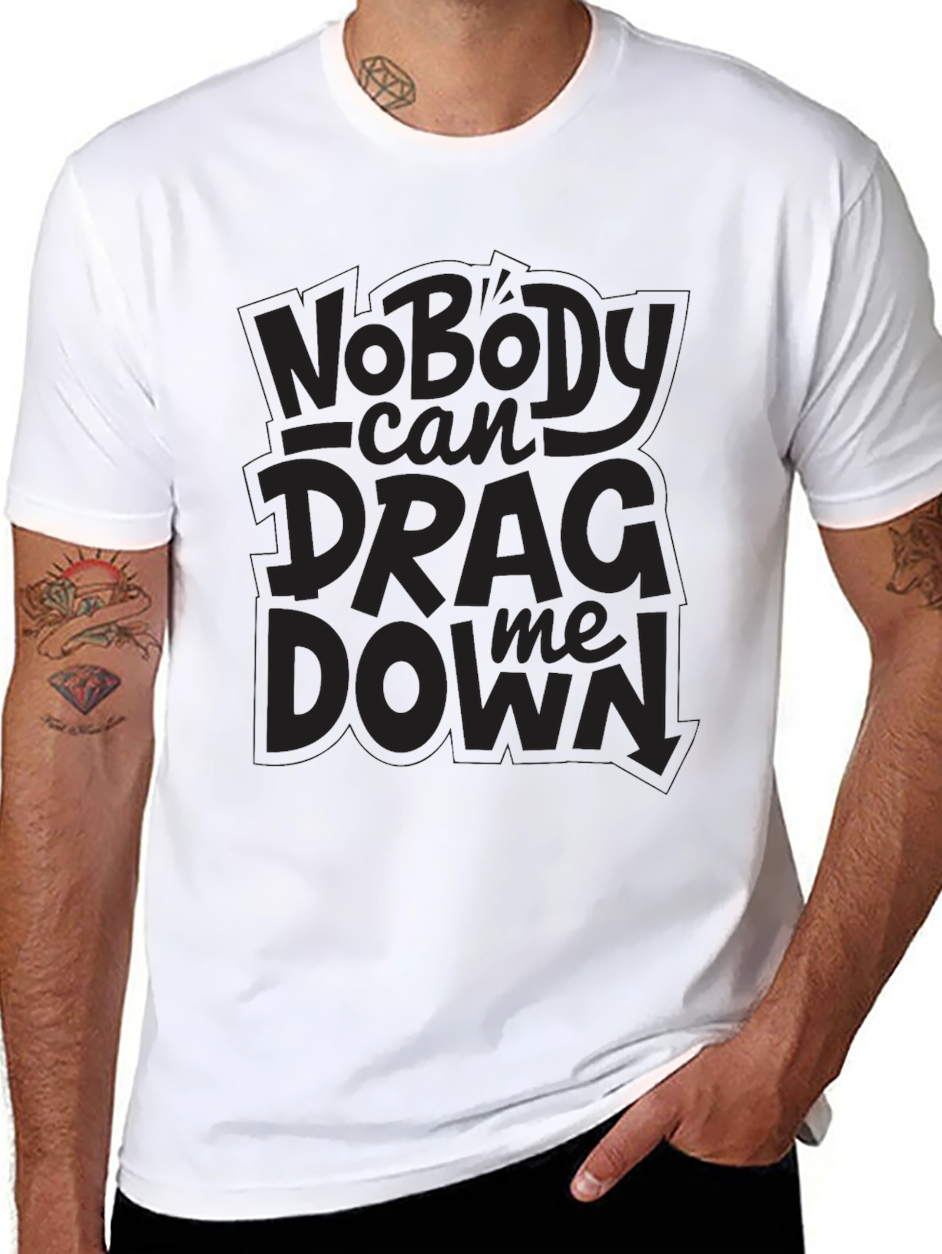 Nobody Can Drag Me Down Black T-Shirt
