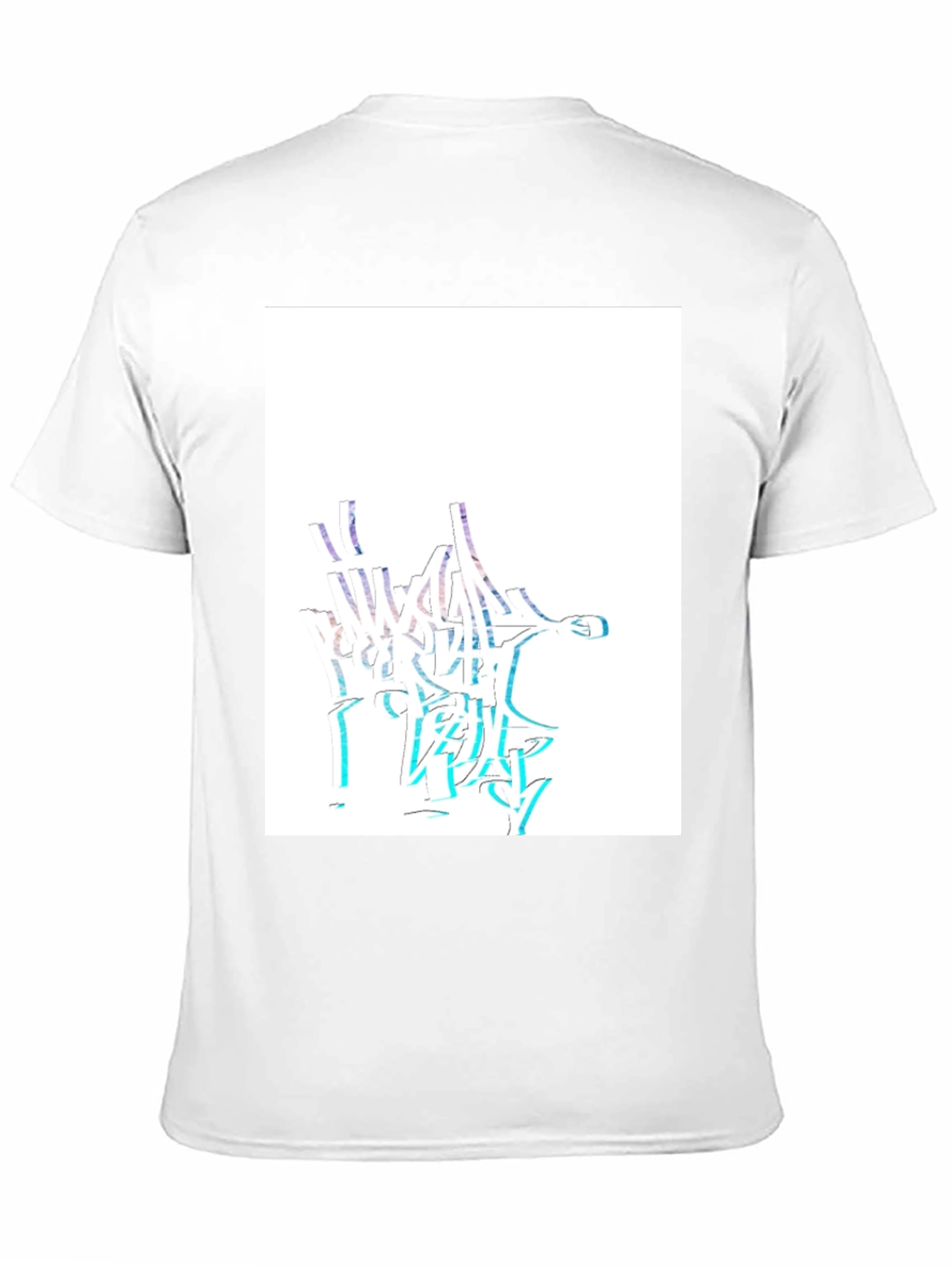 Abstract Graffiti Style Black Cotton T-Shirt