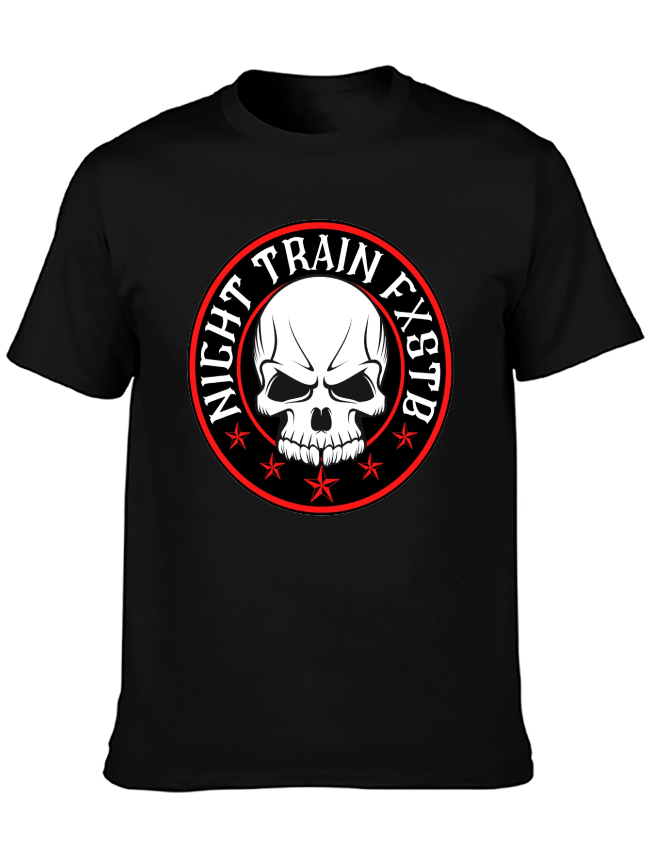 Night Train FXSTB Skull Graphic T-Shirt