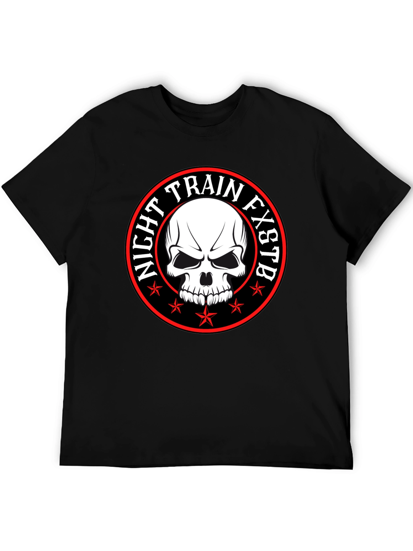 Night Train FXSTB Skull Graphic T-Shirt