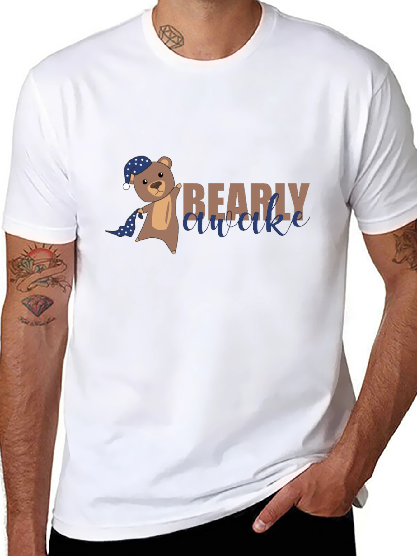 Bearly Awake T-Shirt - Sleepy Bear Design