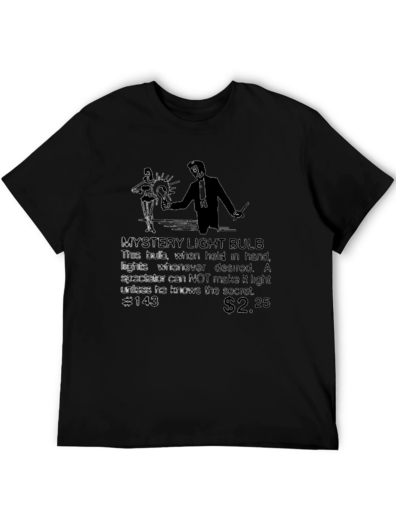 Mystery Light Bulb Black T-Shirt