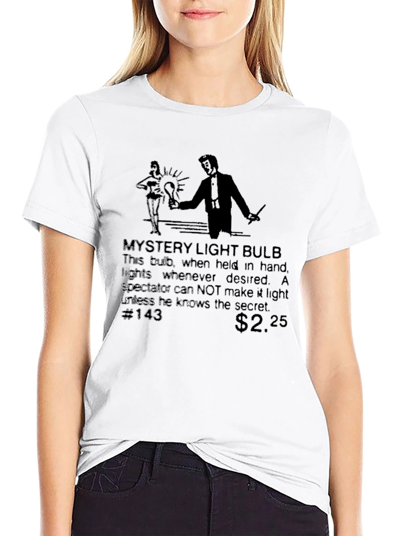Mystery Light Bulb Black T-Shirt