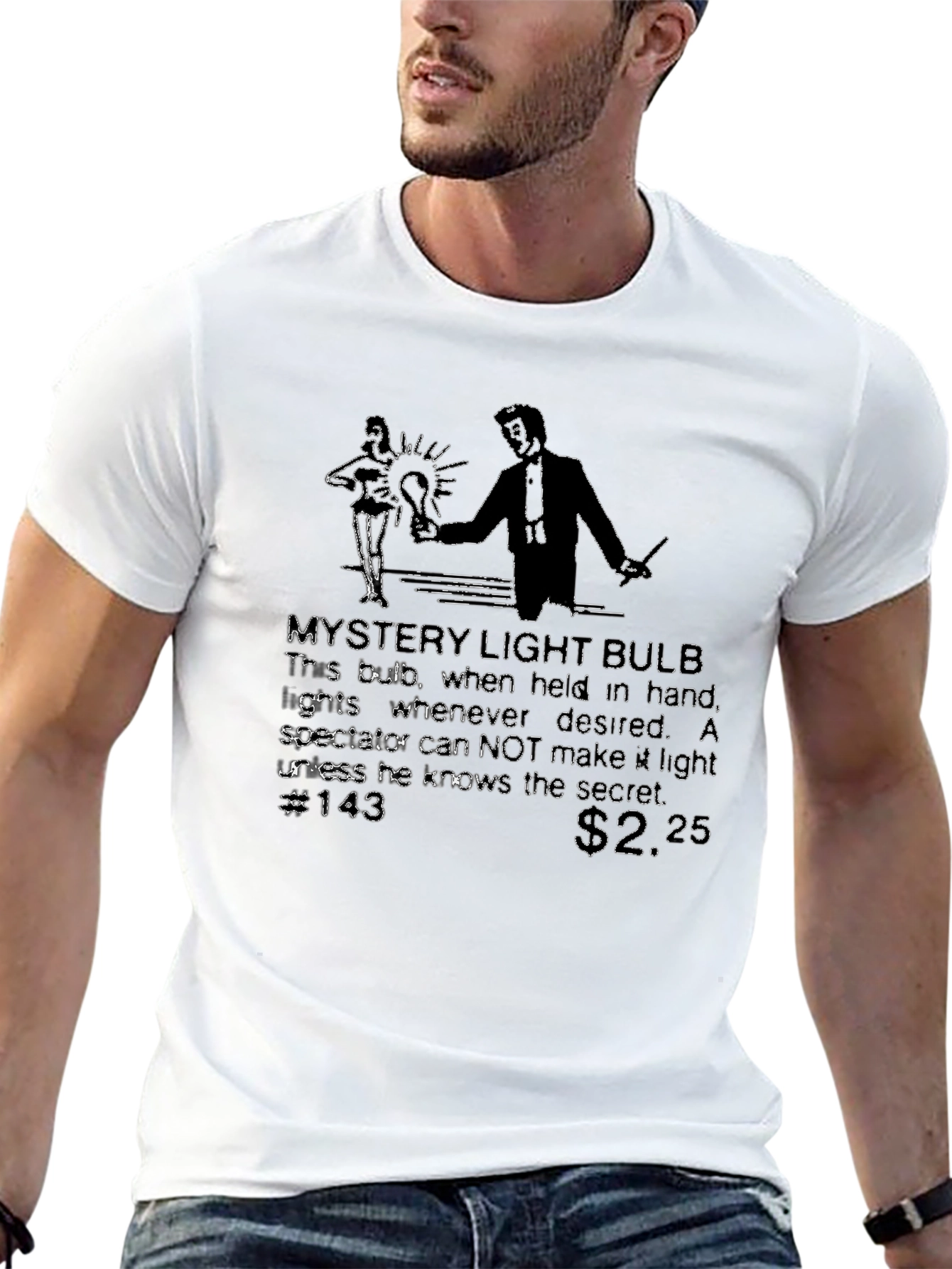 Mystery Light Bulb Black T-Shirt