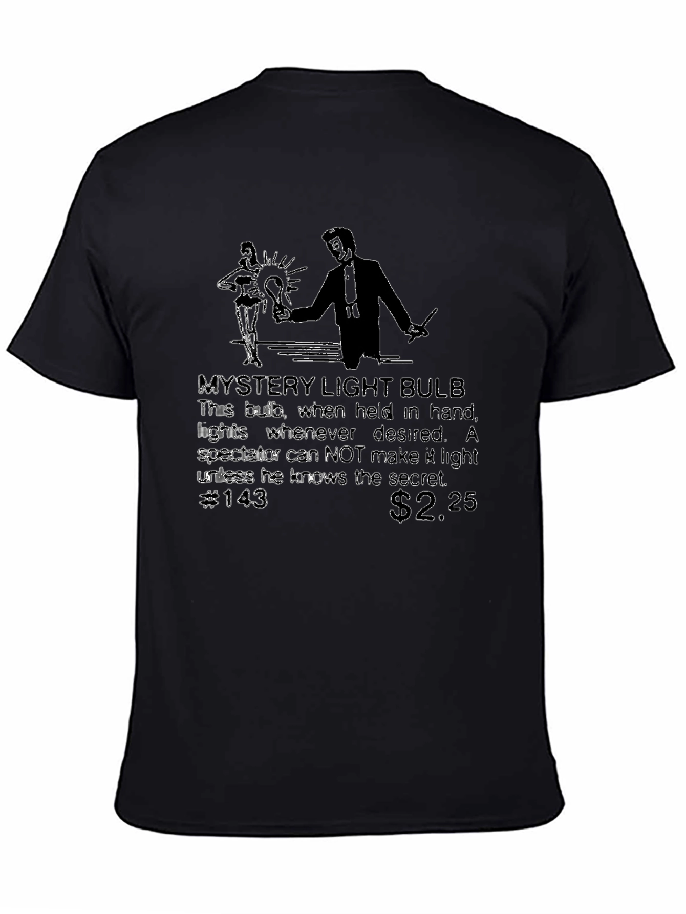 Mystery Light Bulb Black T-Shirt