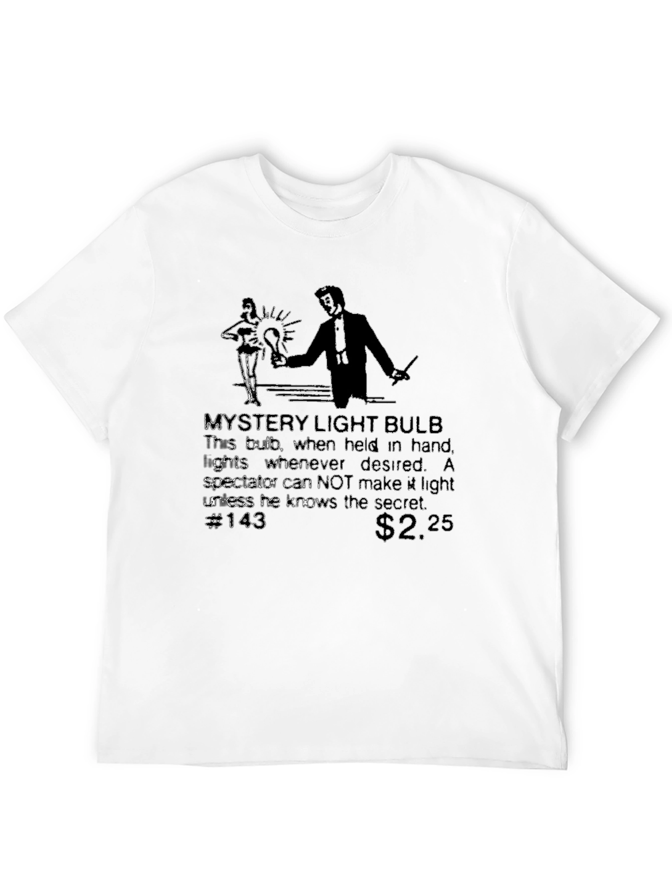 Mystery Light Bulb Black T-Shirt