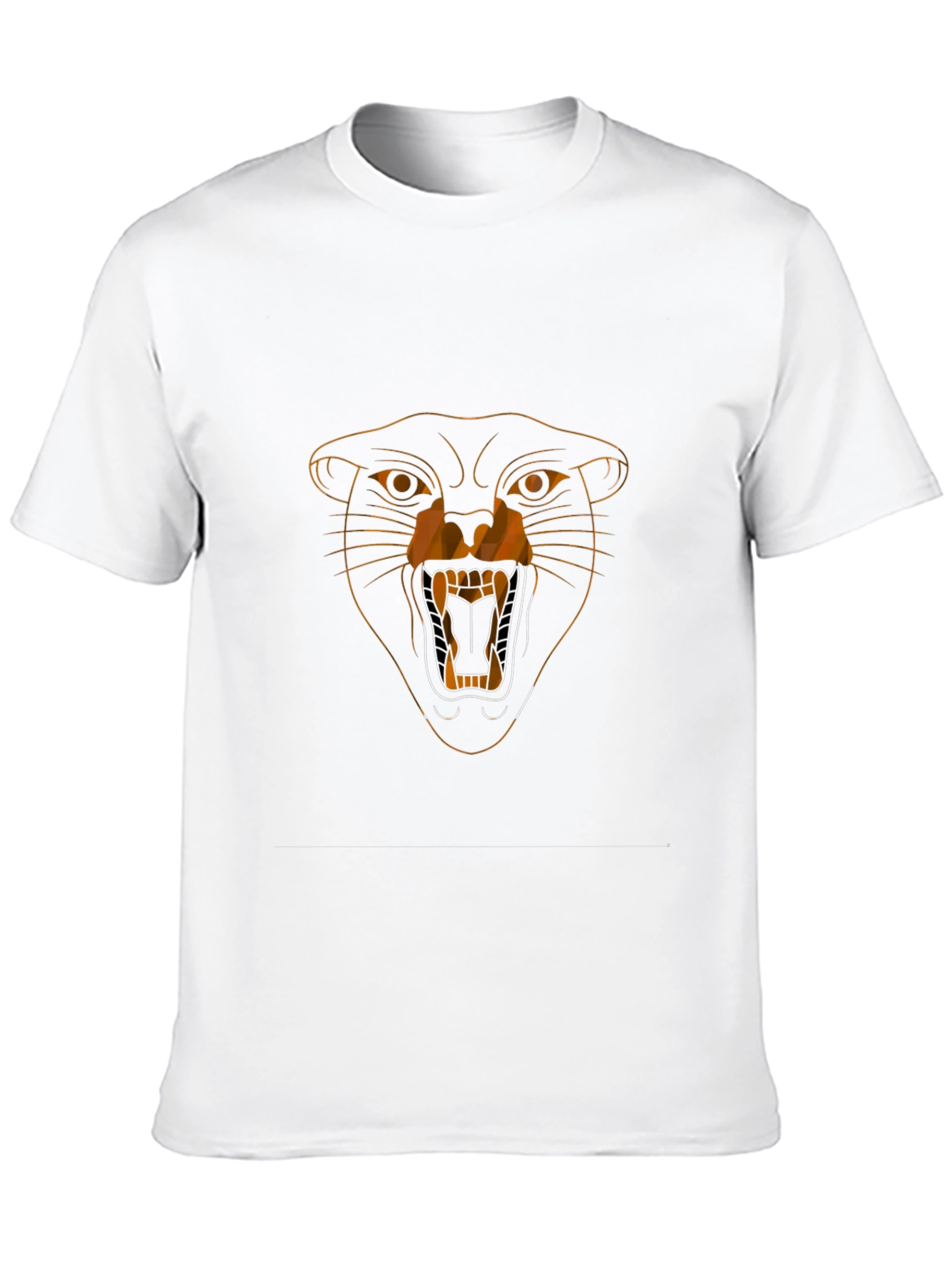 Black T-Shirt with Graphic Panther Design