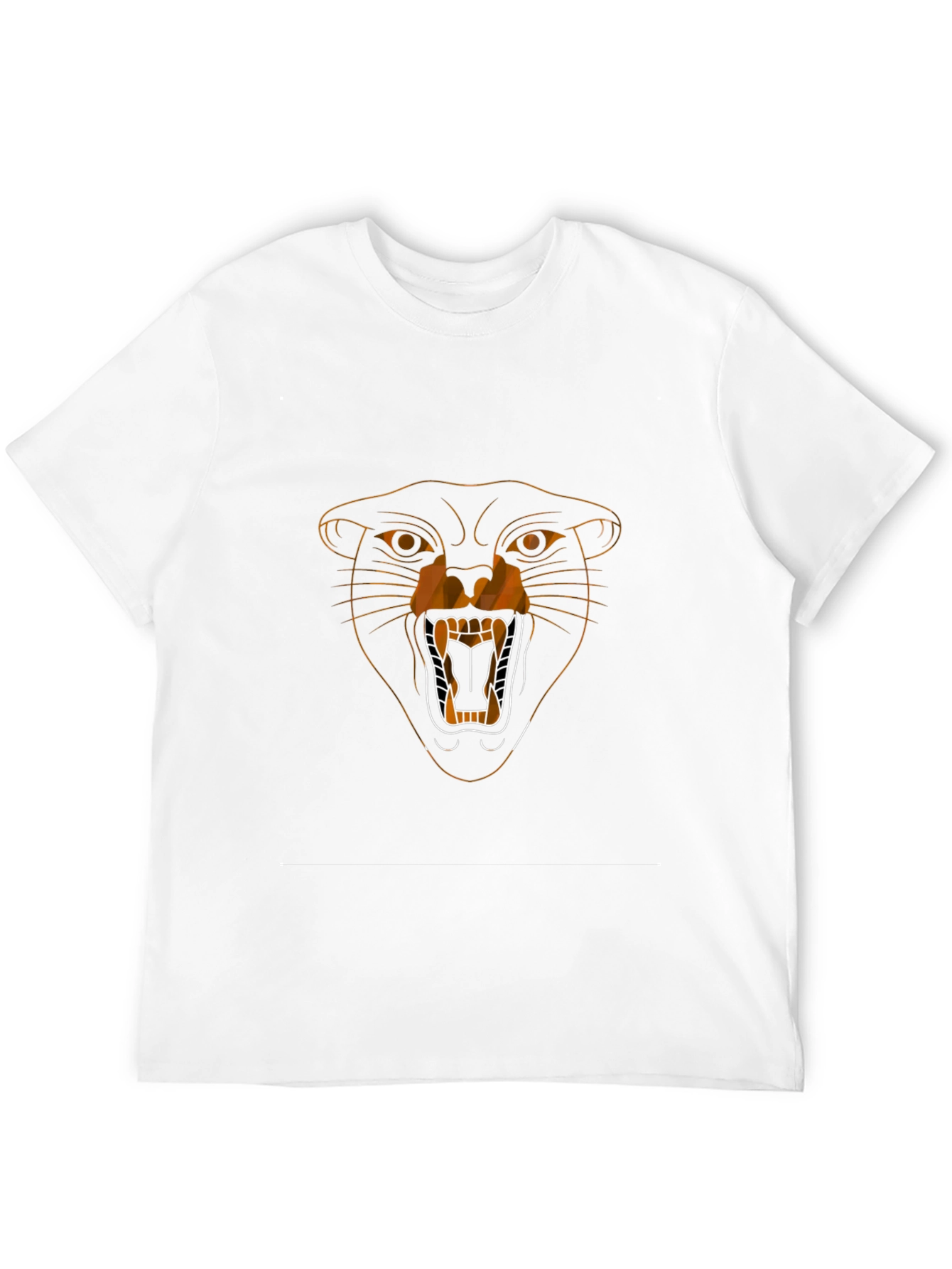 Black T-Shirt with Graphic Panther Design