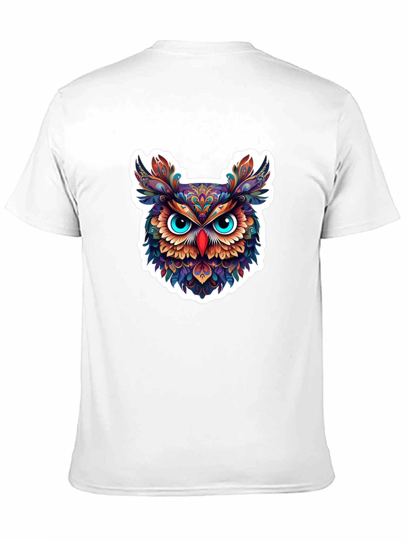 Mens Black Owl Graphic Tee