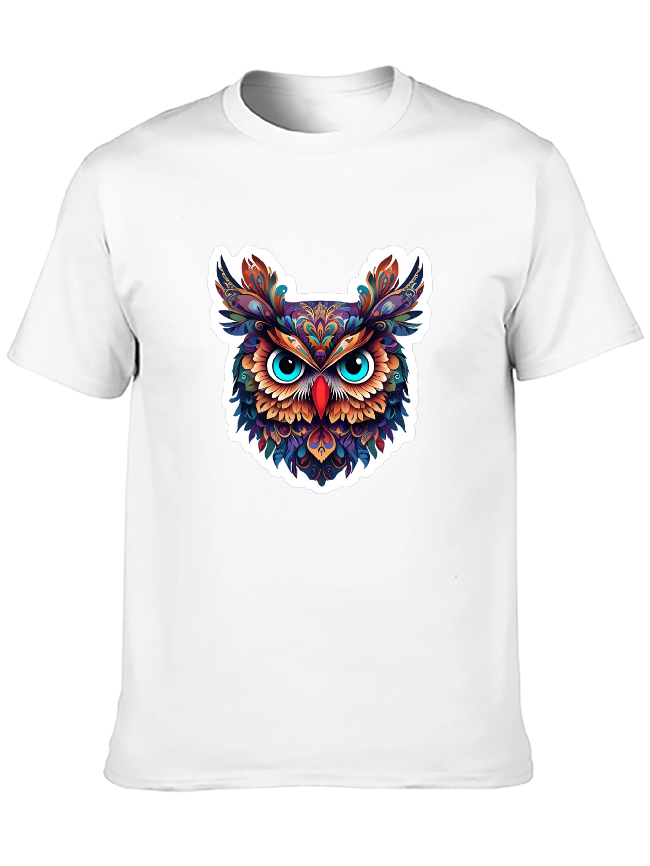 Mens Black Owl Graphic Tee