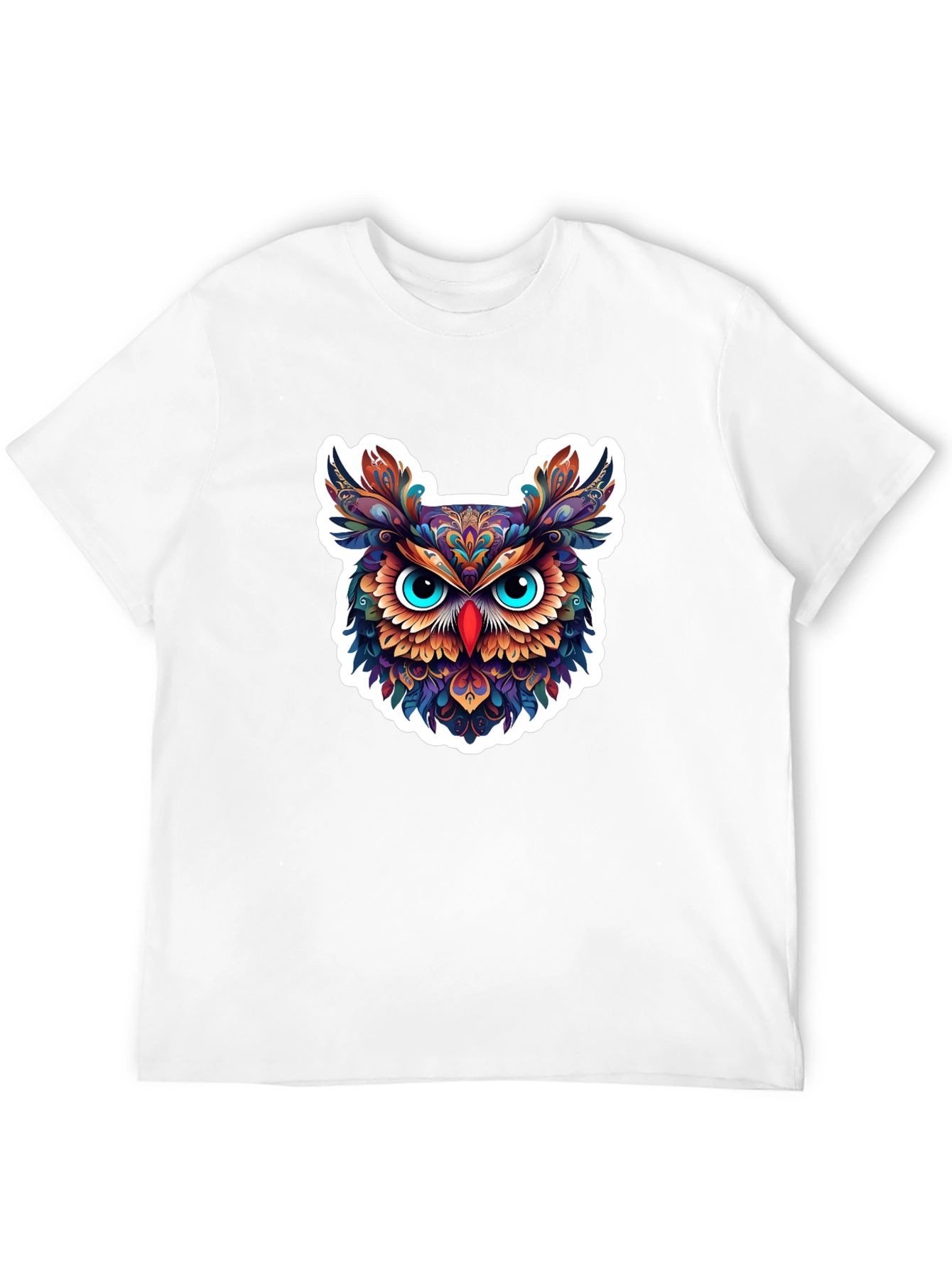 Mens Black Owl Graphic Tee
